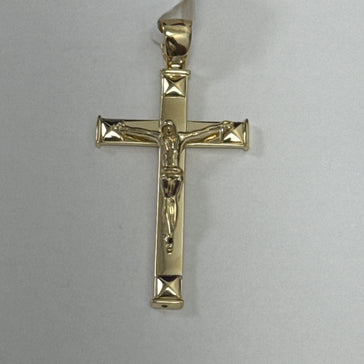 Las Villas Jewelry Online Pendants Classic Yellow Gold Crucifix Pendant