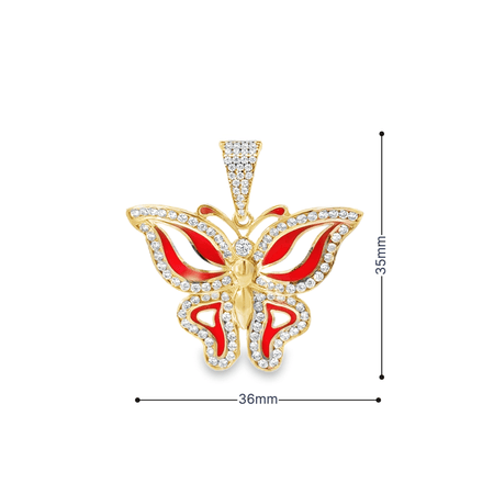 Elegant Butterfly Pendant 10k