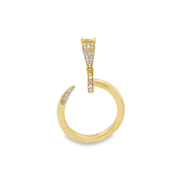 Las Villas Jewelry Online Pendants Elegant Gold Ring with Diamonds 10k