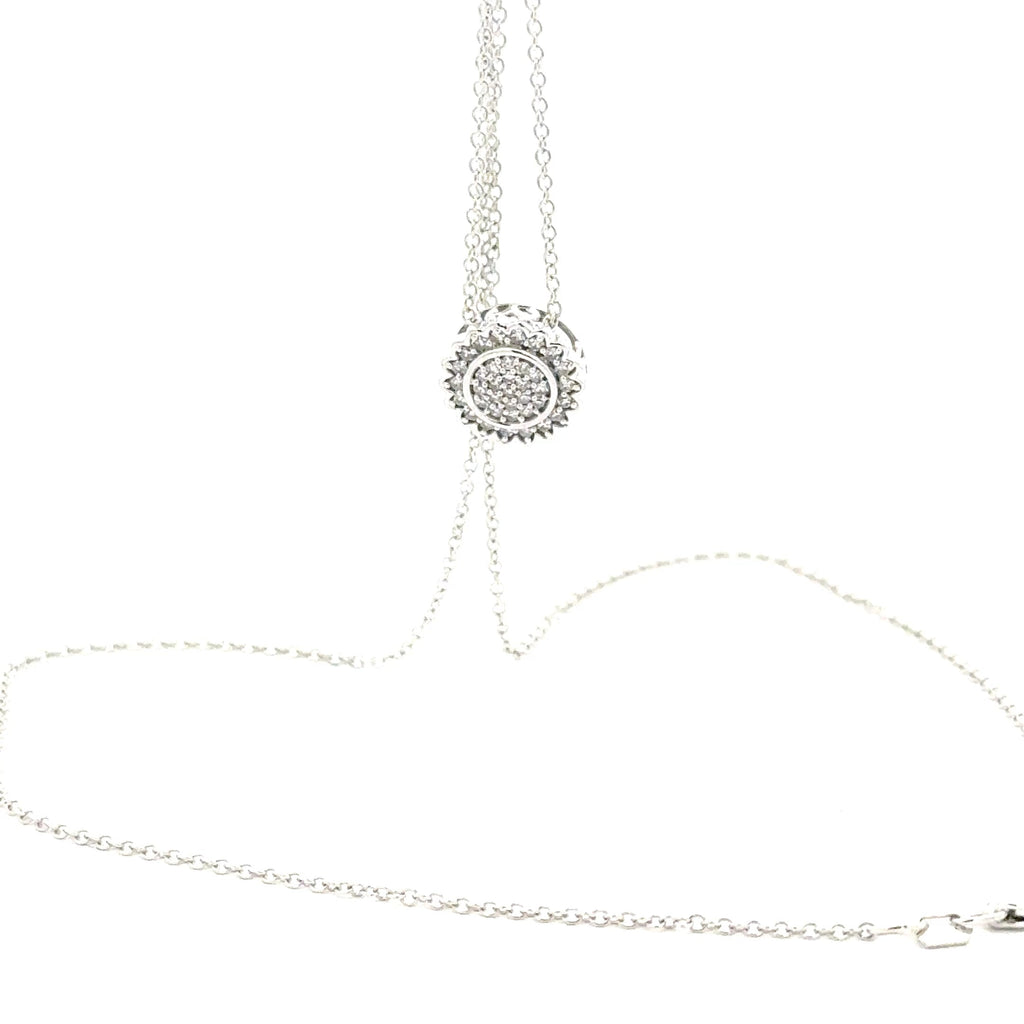 Las Villas Jewelry Online Pendants Elegant White gold Pendant Necklace with diamonds 14k