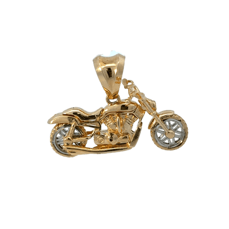 Gold Motorcycle Pendant 14k