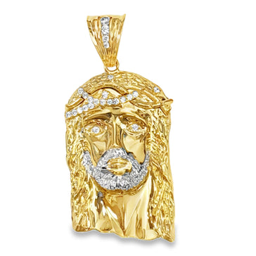 Jesus Pendant with Round Brilliant
