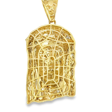 Jesus Pendant with Round Brilliant