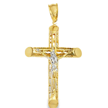 Yellow Gold Crucifix Pendant  10k