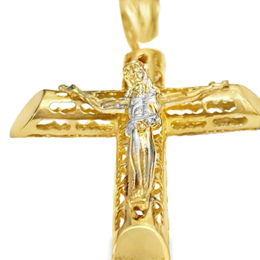 Yellow Gold Crucifix Pendant  10k