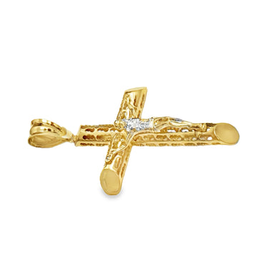 Yellow Gold Crucifix Pendant  10k
