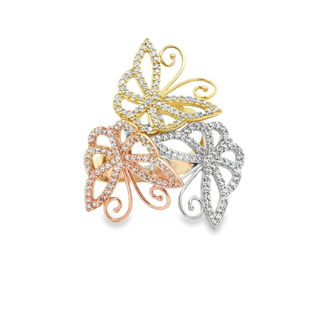 Las Villas Jewelry Online Rings Elegant Butterfly Ring Set 14k