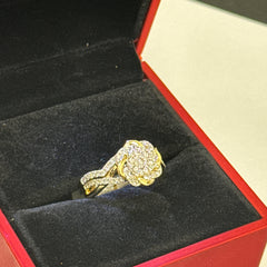 Las Villas Jewelry Online Rings Rose Ring with Round Brilliant Cut Diamonds 10k