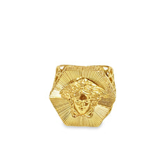 Las Villas Jewelry Online Signet Rings Yellow Gold Medusa Head Signet Ring 10k #11