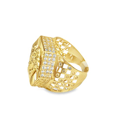 Las Villas Jewelry Online Signet Rings Yellow Gold Medusa Head Signet Ring 10k #11