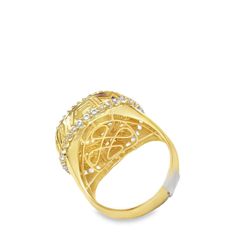 Yellow Gold Mercedes-Benz Signet Ring 10k #11