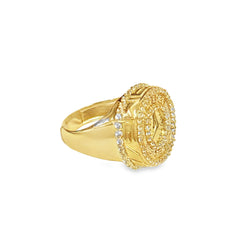 Las Villas Jewelry Online Signet Rings Yellow Gold Mercedes-Benz Signet Ring 10k #11