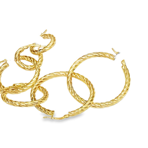 Las Villas Jewelry Online Trio Hoops different 10k