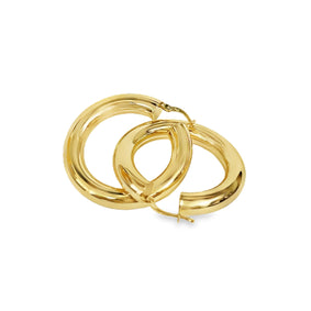 Las Villas Jewelry Online Woman Earrings Elegant Gold Hoop Earrings 14k