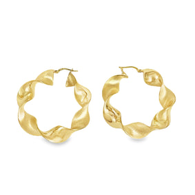 Las Villas Jewelry Online Woman Earrings Elegant Gold Hoop Earrings 14k