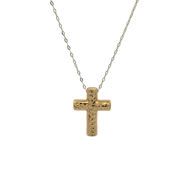 Las Villas Jewelry Online Woman Necklace Elegant Gold Cross Pendant 14k