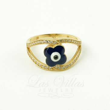 Las Villas Jewelry Womens Ring Women's Evil eye ring in 10K