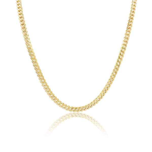 mini solid Cuban Link Chain in 10K Gold Las Villas Jewelry