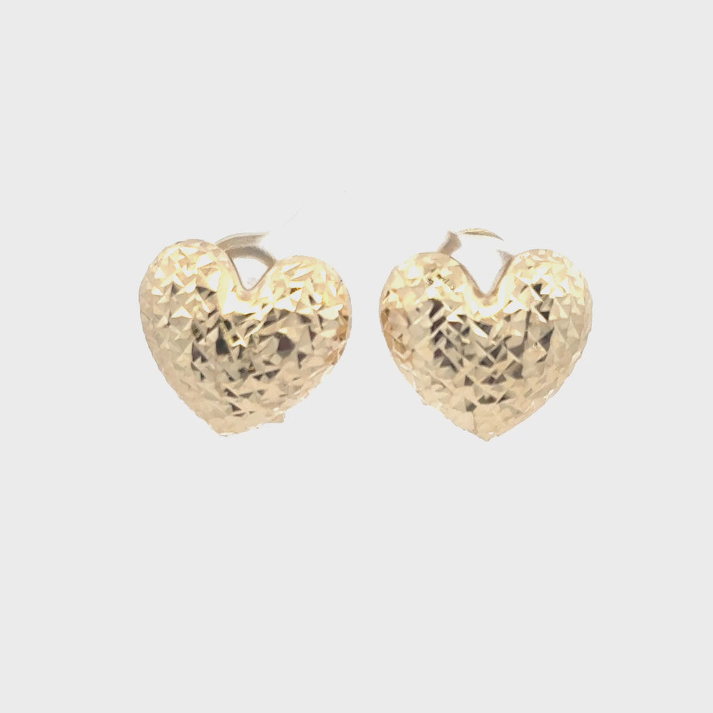 Charming Heart-Shaped Earrings 10K