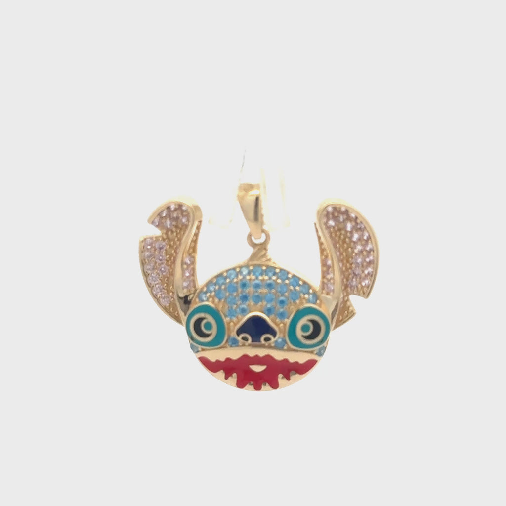 Colorful Cartoon-Inspired Pendant 14K