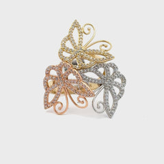 Elegant Butterfly Ring Set 14k