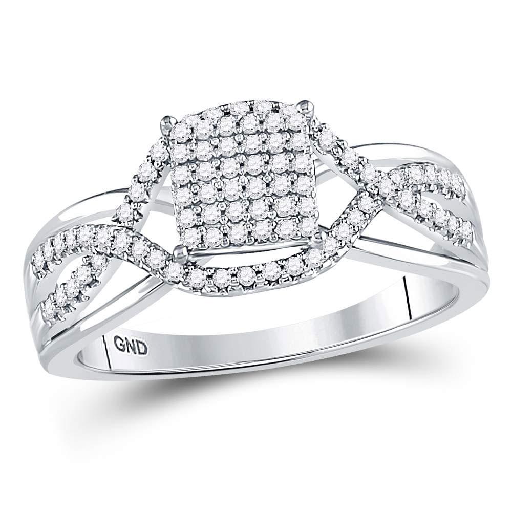 Diamond rectangle shops cluster ring