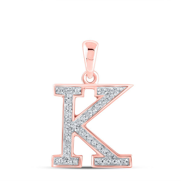 10kt real gold letter pendant K factory