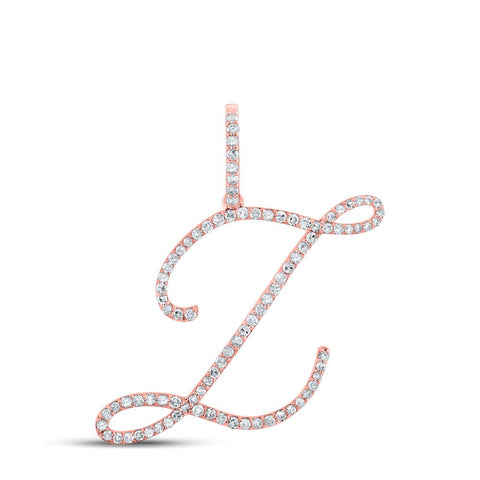 Rose gold l sales initial necklace