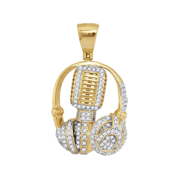 Gold store microphone pendant