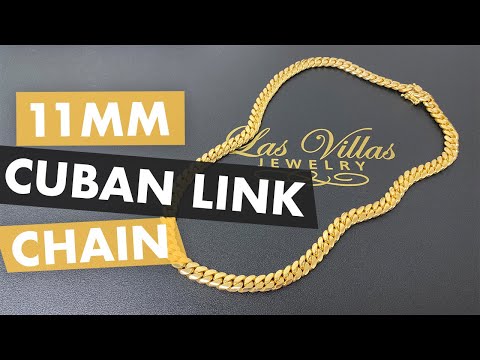 11mm Enamel cuban link necklace chain Orange/Gold