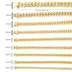 18K Yellow Gold Miami Cuban Link Bracelet 11 mm