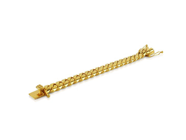 12mm Solid Cuban Link Bracelet in 14K Yellow Gold