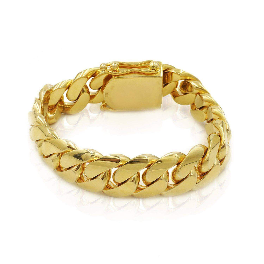 Double Link Bracelet 14K Yellow Gold 7 Length