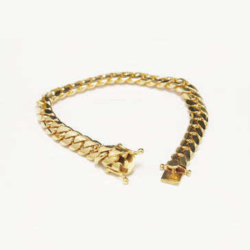 9mm Solid Cuban Link Bracelet in 14K Yellow Gold