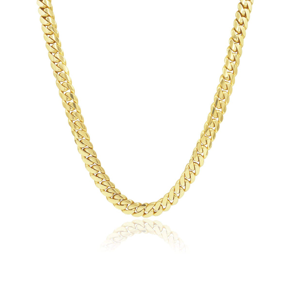 10mm Cuban Link Chain in 10K Solid Gold Las Villas Jewelry