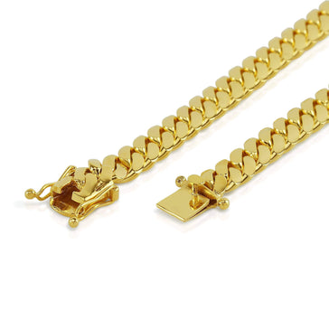 10mm Cuban Link Chain in 10K Solid Gold
