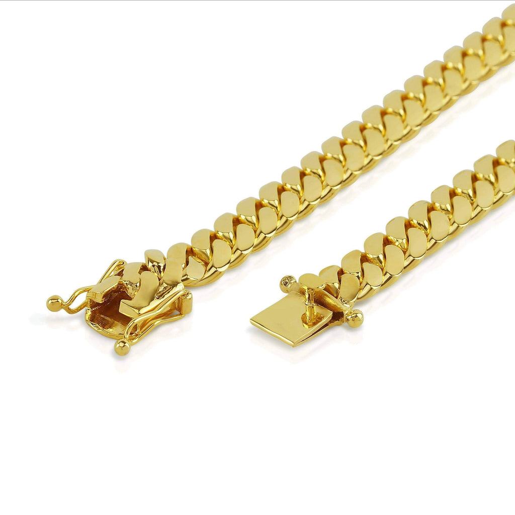 10mm Cuban Link Chain in 14K Solid Gold | Las Villas Jewelry