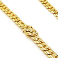 10mm Cuban Link Chain in 18K Solid Gold | Las Villas Jewelry