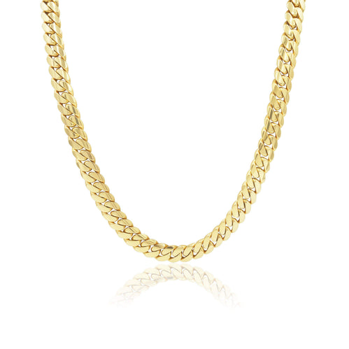 12mm Cuban Link Chain in 14K Solid Gold