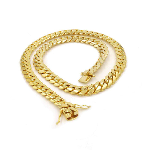 13mm Cuban Link Chain in 18K Solid Gold