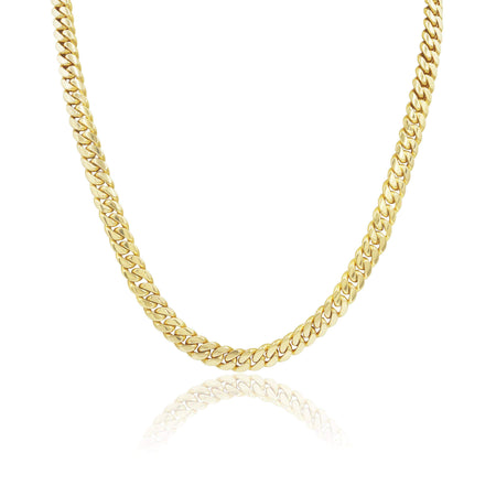 9mm Cuban Link Chain in 10K Solid Gold