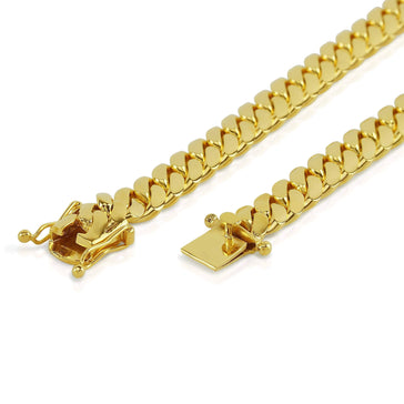 Solid Gold Miami Cuban Link Bracelets Lirys Jewelry | Handmade Luxury Yellow / 10kt Gold / 9.5 (2XL)