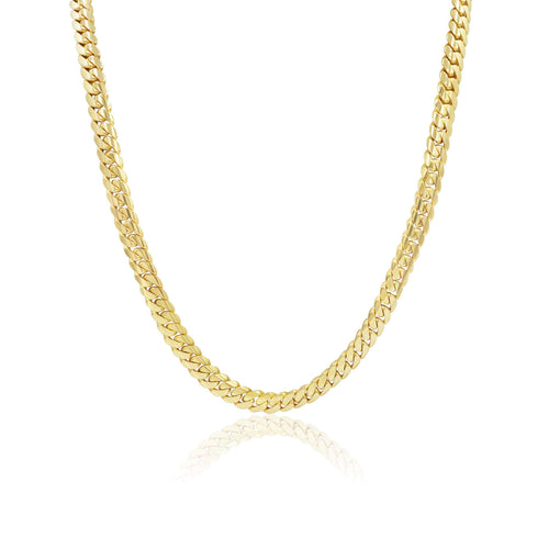 Las Villas Cuban Link Chain 8mm Cuban Link Chain in 14K Solid Gold