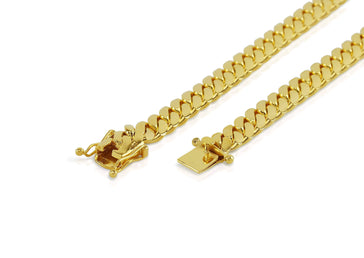 8mm Cuban Link Chain in 18K Solid Gold