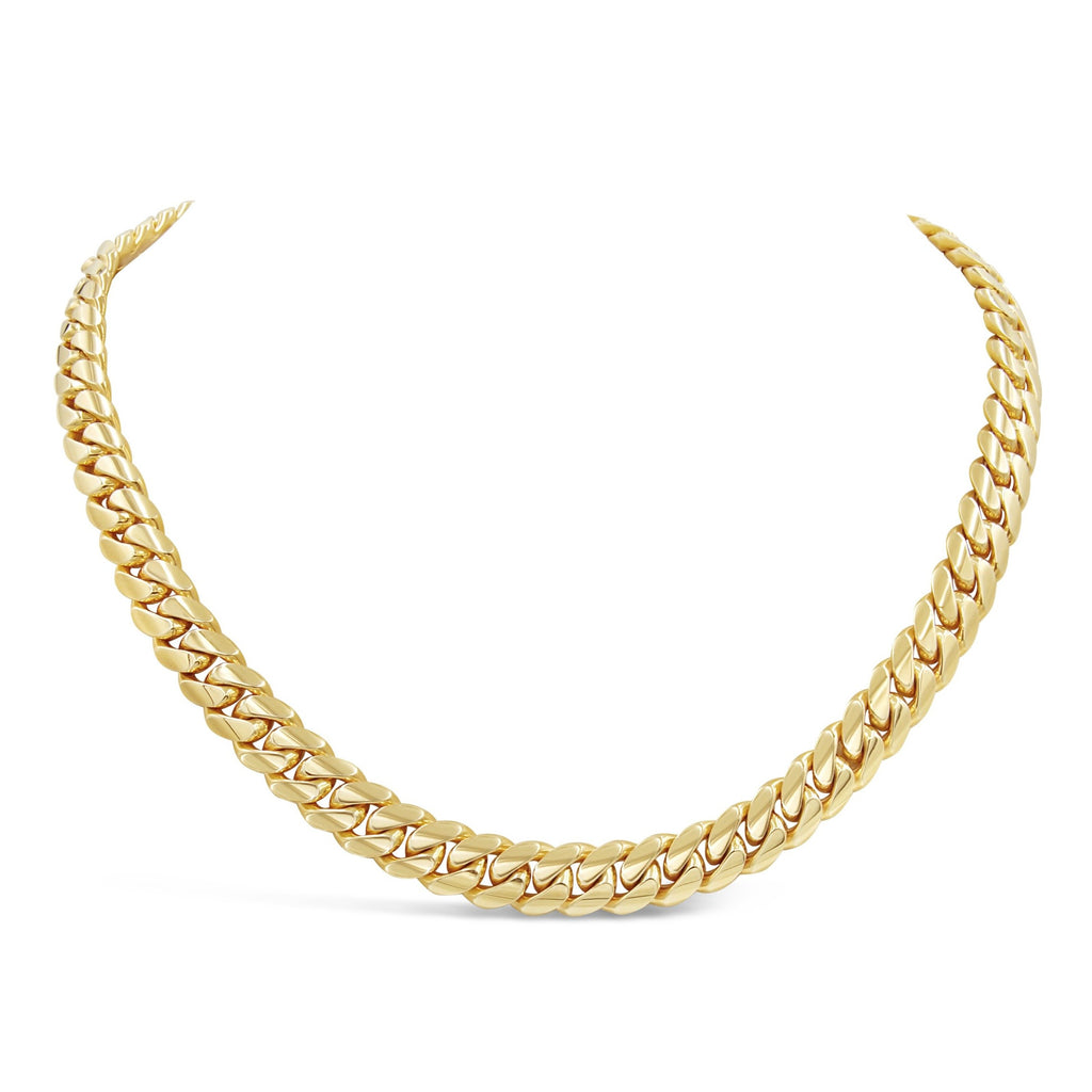 Cuban Link Choker in 14K Solid Gold - Main Image