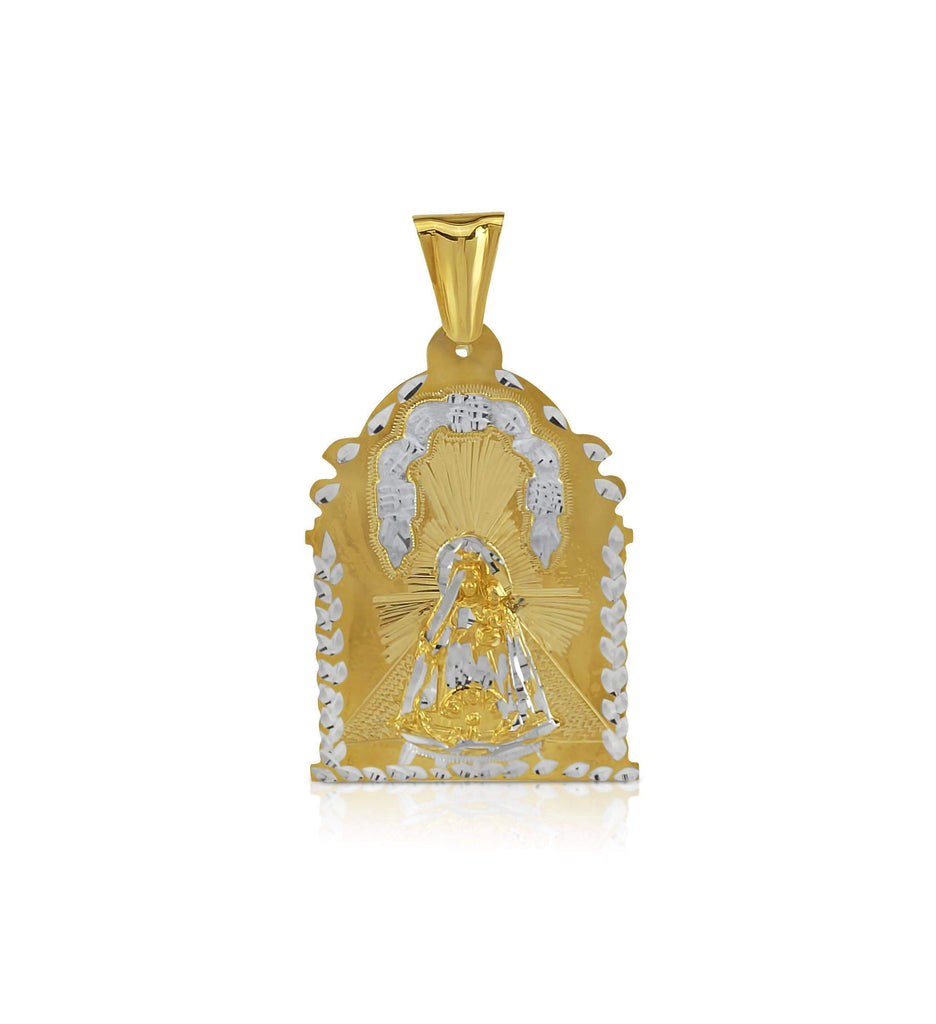 14K Our Lady of El Cobre Pendant - Solid Gold
