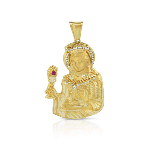 10k gold pendant Virgin Santa top Barbara