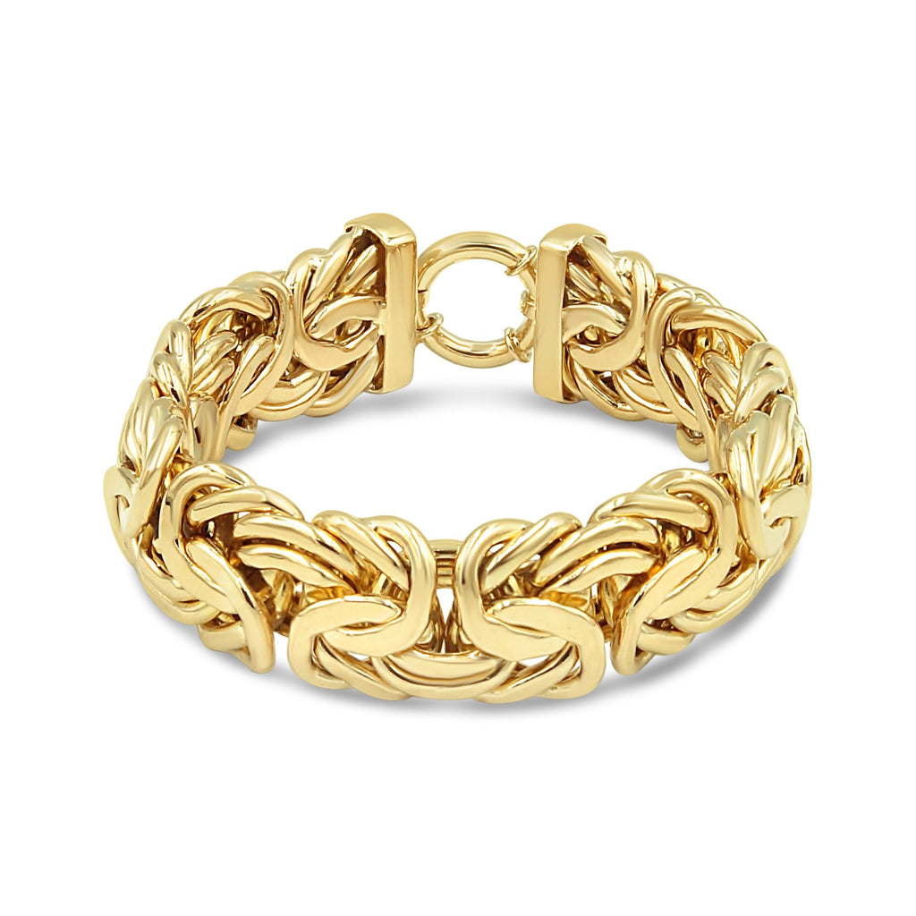Las Villas Italian Bracelet 14K Byzantine Bracelet in Yellow Gold