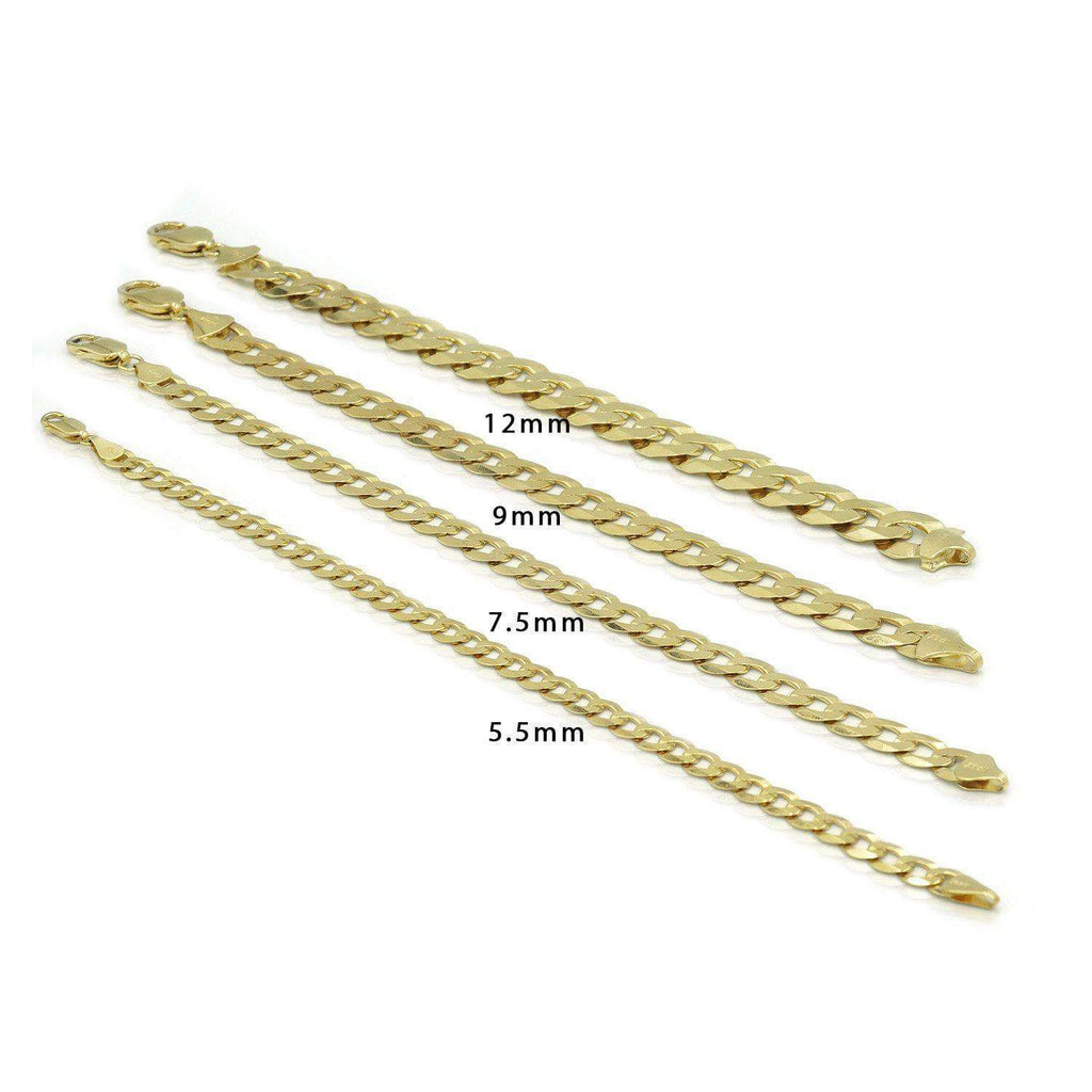 Gold Curb Link Bracelets 10kt / 5.5mm / 7.5 (Small)