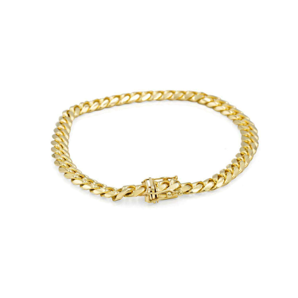 10 Solid Cuban Link Bracelet in 10K Yellow Gold - 445.6 Grams